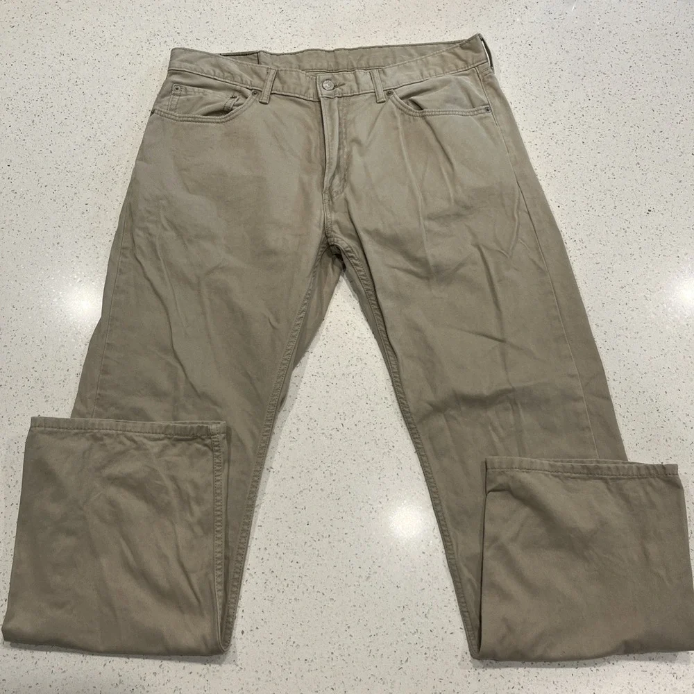 Levis 559 Jeans Mens 36x32 Tan Beige Relaxed Straight Leg Denim Pants